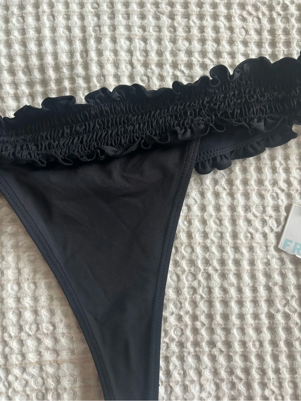 NWT Frankie’s Bikinis Sofia Micro Bikini Bottom Size L NWT